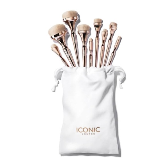 New Iconic London HD Blend Luxury Makeup Brush Set 9 Brushes - Picture 1 of 9